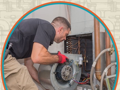 Tech installing heating part