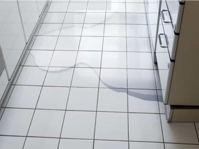 Water on kitchen floor