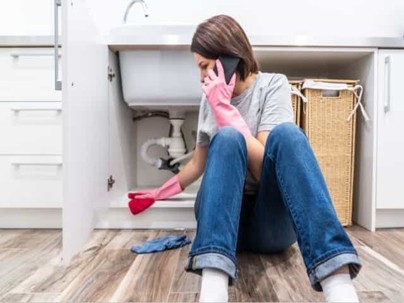 Woman on a phone call